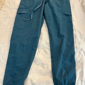 WoMen's tel blue scrub Pants